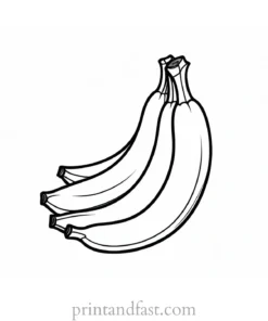 easy banana coloring page