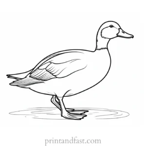 easy duck coloring page