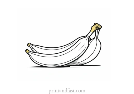 educational banana coloring page