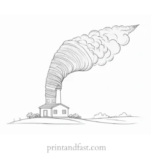 educational tornado coloring page