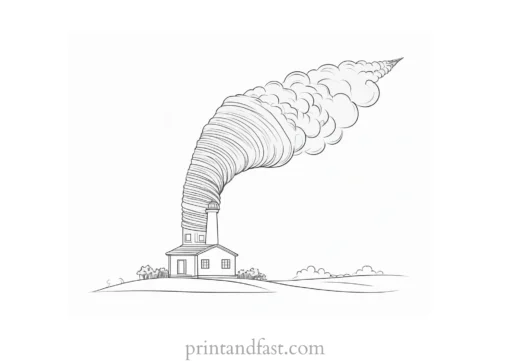 educational tornado coloring page