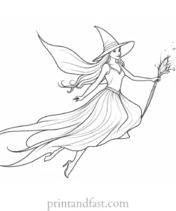 fairy Witch Coloring Page