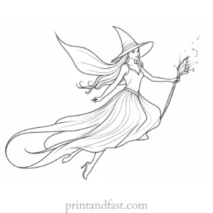 fairy Witch Coloring Page