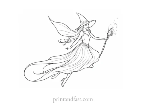 fairy Witch Coloring Page