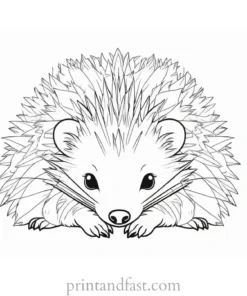 fairy tale hedgehog coloring page