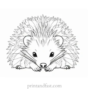 fairy tale hedgehog coloring page