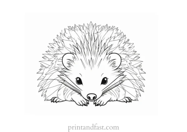 fairy tale hedgehog coloring page