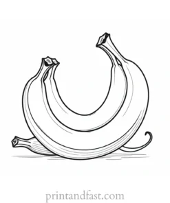 fall banana coloring page