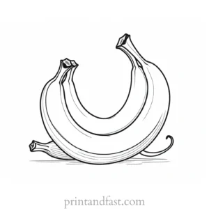 fall banana coloring page