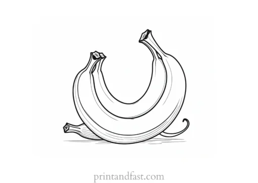 fall banana coloring page