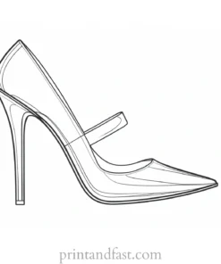 fancy shoe coloring page