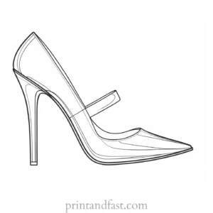 fancy shoe coloring page