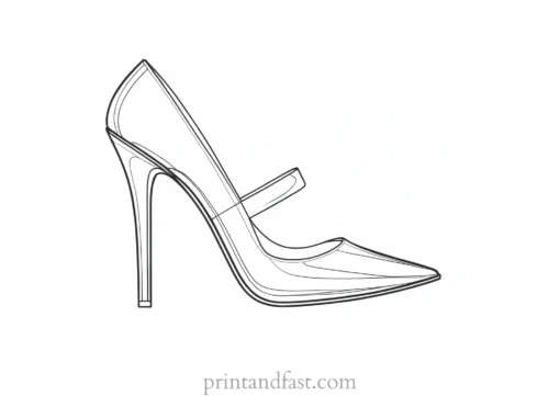 fancy shoe coloring page