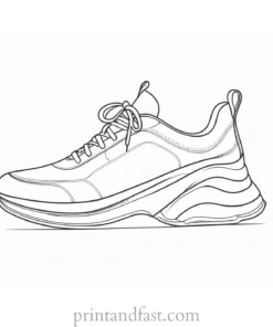 fashion shoe coloring page