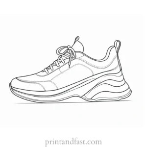 fashion shoe coloring page