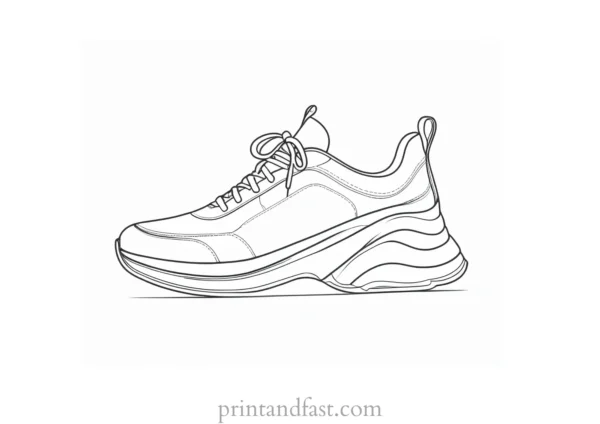 fashion shoe coloring page