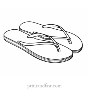 flip flop coloring page