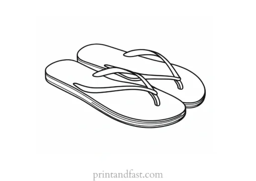 flip flop coloring page