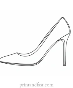 formal shoe coloring page