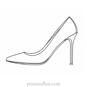 formal shoe coloring page