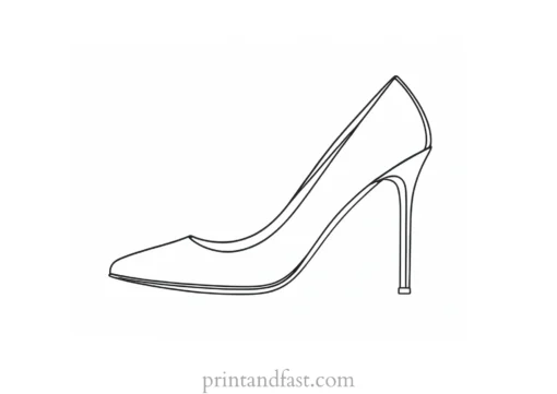 formal shoe coloring page