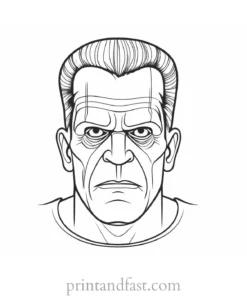 frankenstein coloring page detailed