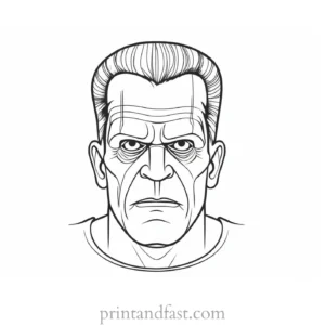 frankenstein coloring page detailed