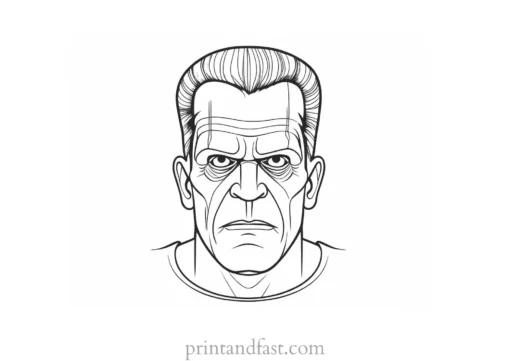 frankenstein coloring page detailed