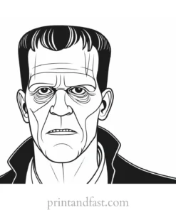 frankenstein coloring page digital