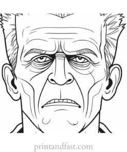 frankenstein coloring page downloadable