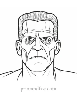 frankenstein coloring page for Halloween