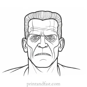 frankenstein coloring page for Halloween