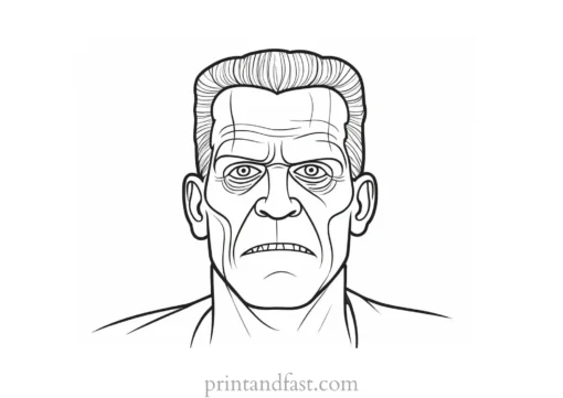 frankenstein coloring page for Halloween