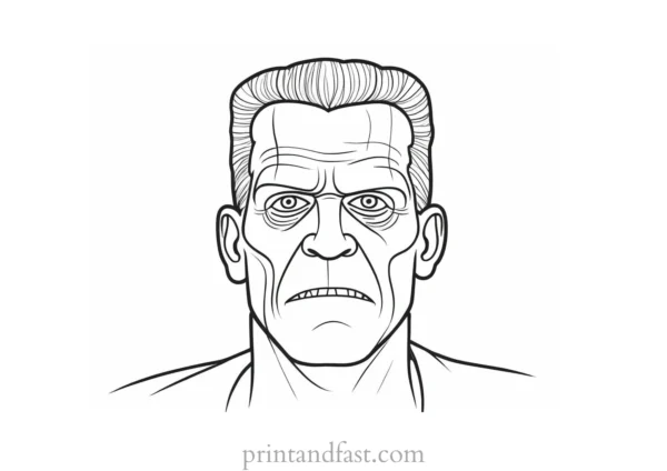 frankenstein coloring page for Halloween