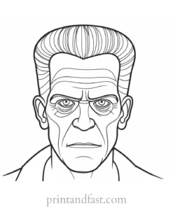 frankenstein coloring page for adults