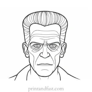 frankenstein coloring page for adults