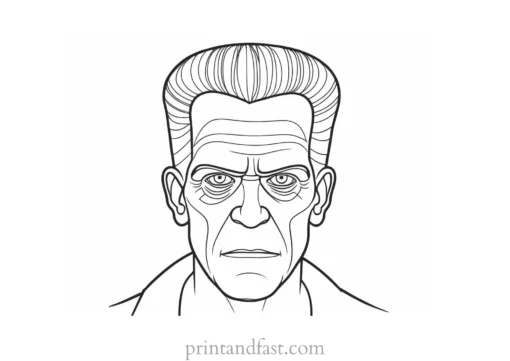 frankenstein coloring page for adults