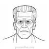 frankenstein coloring page for kids