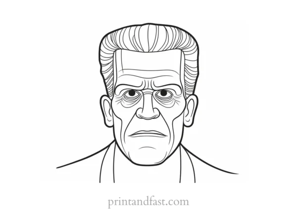 frankenstein coloring page for kids