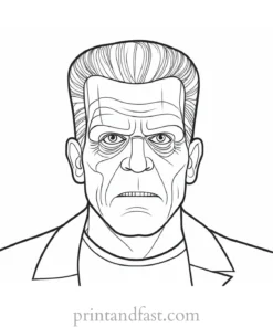 frankenstein coloring page for party