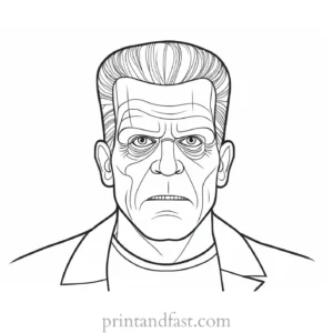 frankenstein coloring page for party