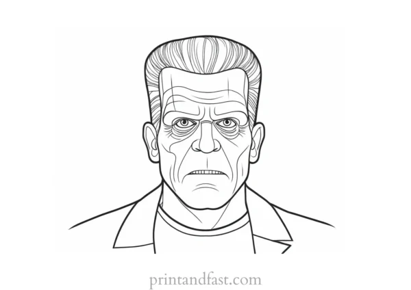 frankenstein coloring page for party