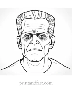 frankenstein coloring page free