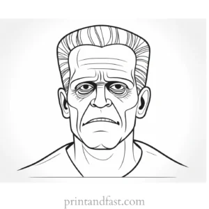 frankenstein coloring page free