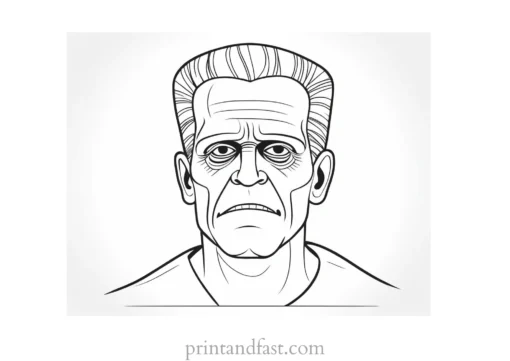 frankenstein coloring page free