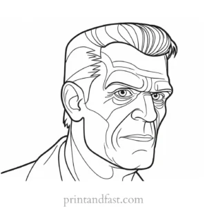 frankenstein coloring page high quality