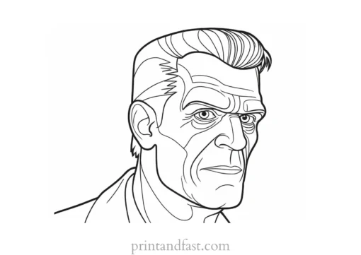 frankenstein coloring page high quality