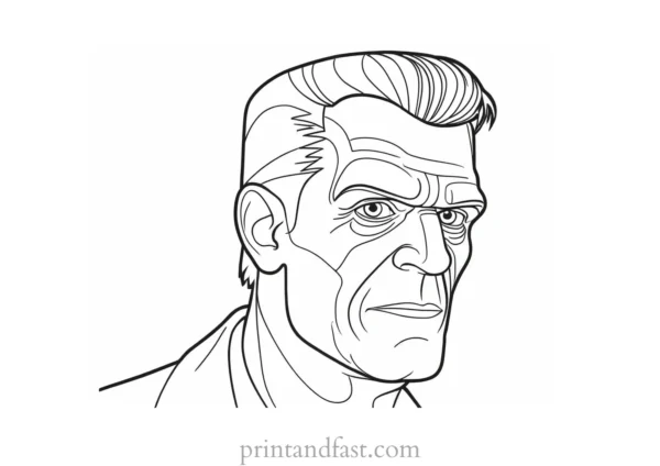 frankenstein coloring page high quality