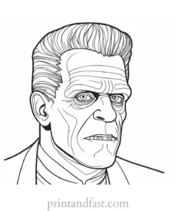 frankenstein coloring page intricate