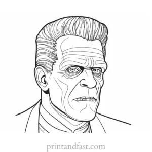 frankenstein coloring page intricate